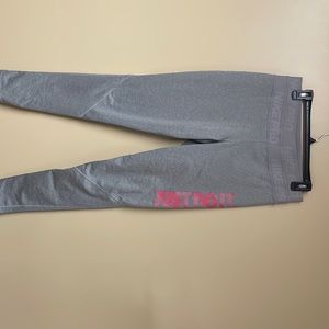 GREY AND PINK NIKE LEGGINGS